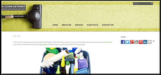 Clean Get Away Web Site
